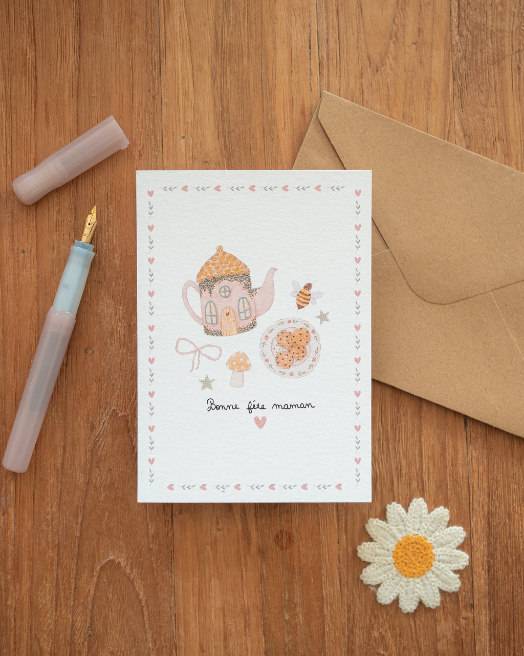 Carte Bonne Fête Maman - Goûter au cottage