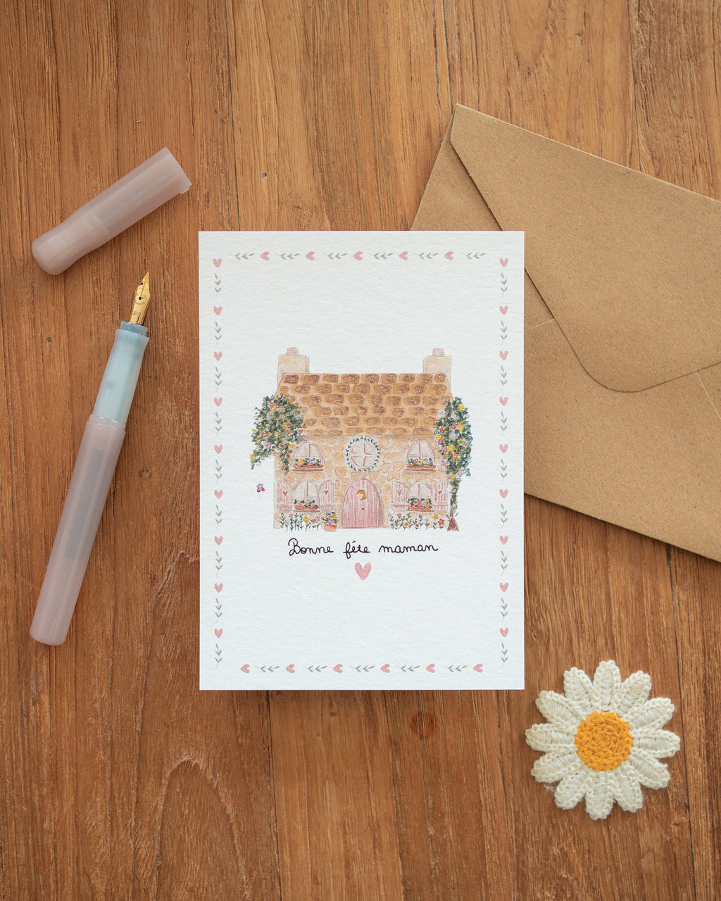 Carte Bonne Fête Maman - Cottage