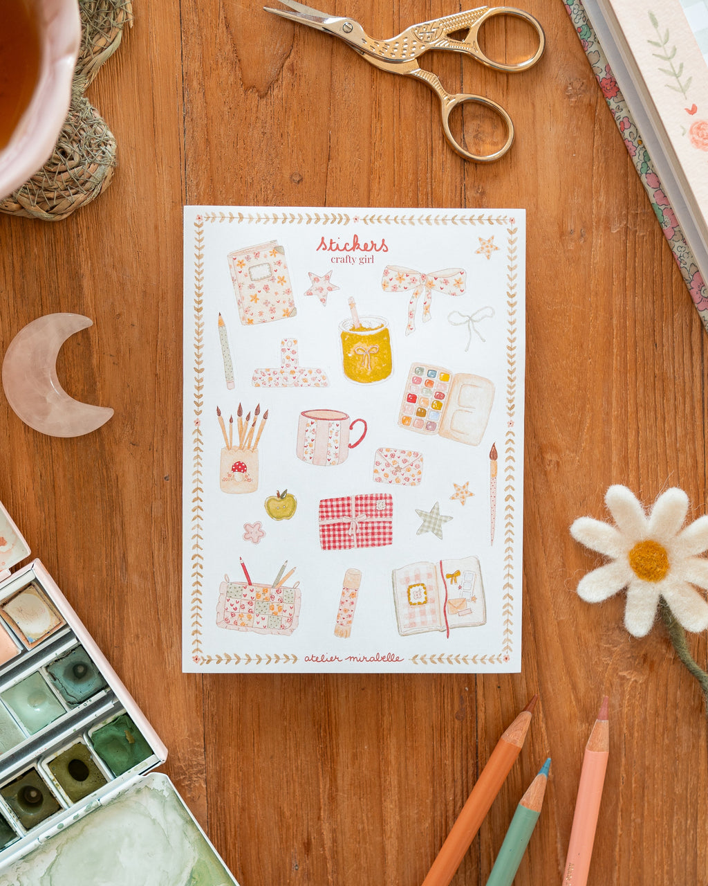 Planche de stickers - Crafty girl