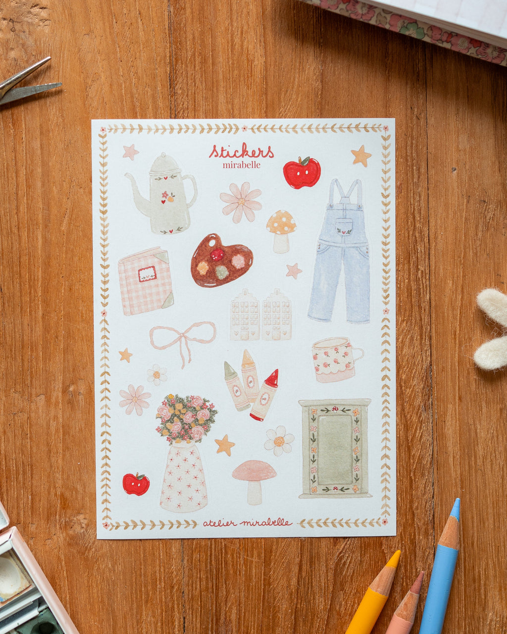 Planche de stickers - Mirabelle