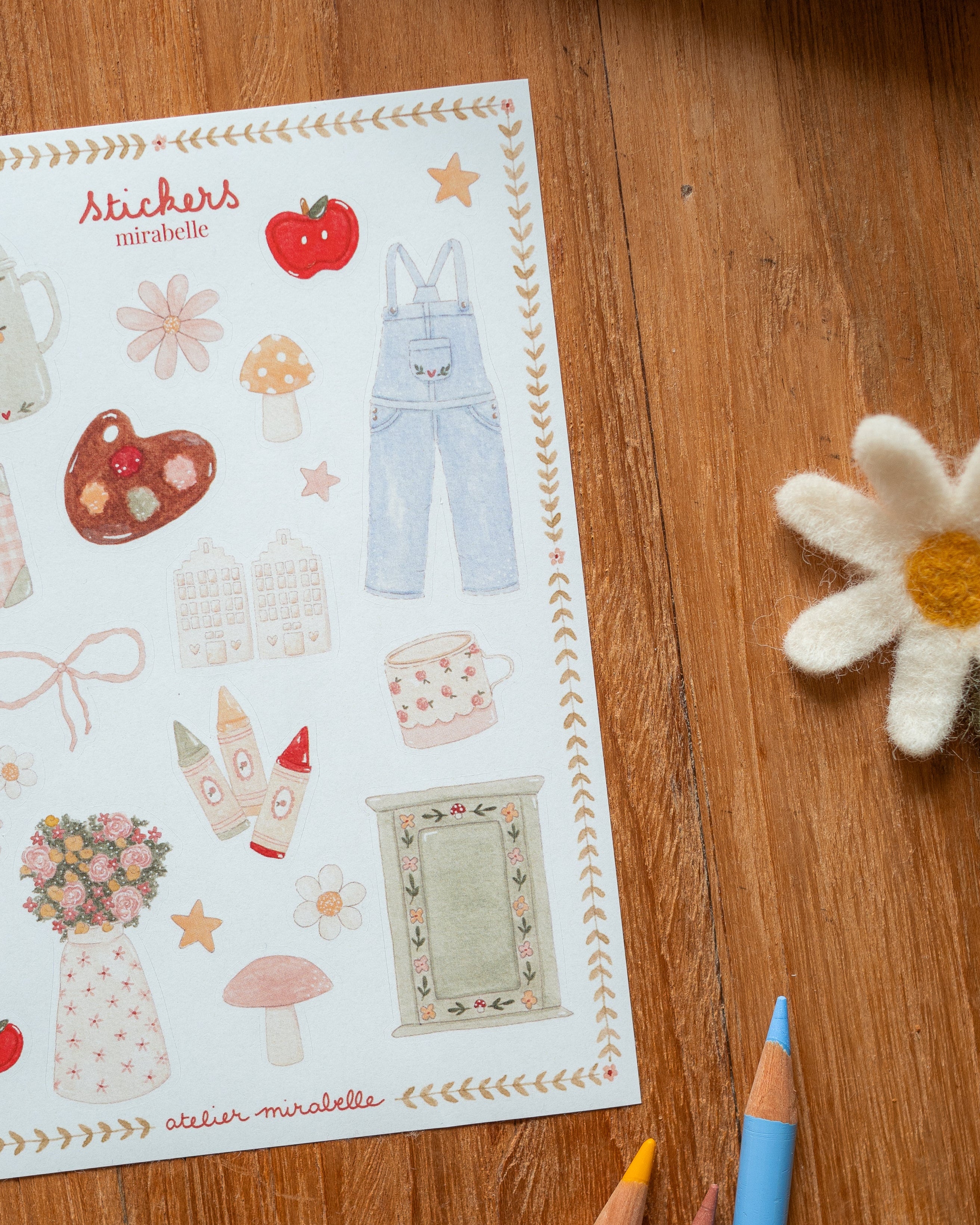 Planche de stickers - Mirabelle