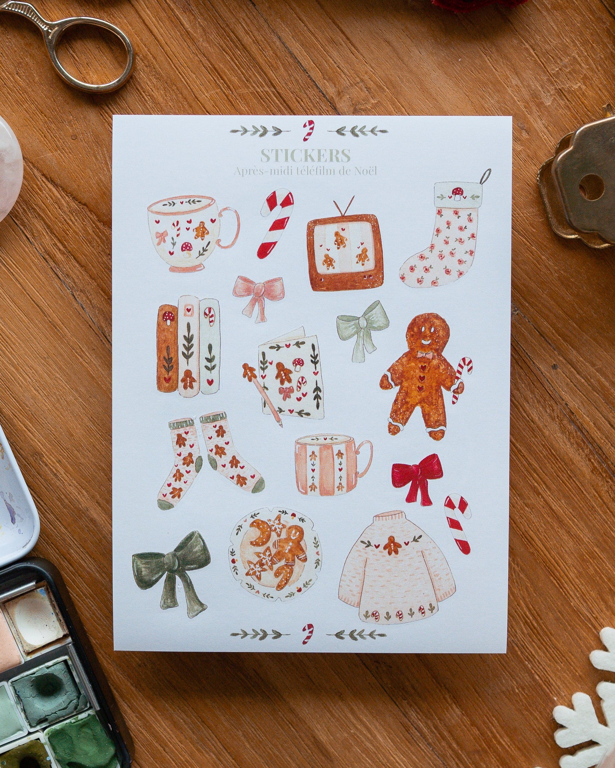 Planche de stickers - Après-midi téléfilm de Noël