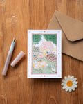Carte A6 Cabane de jardin + enveloppe kraft