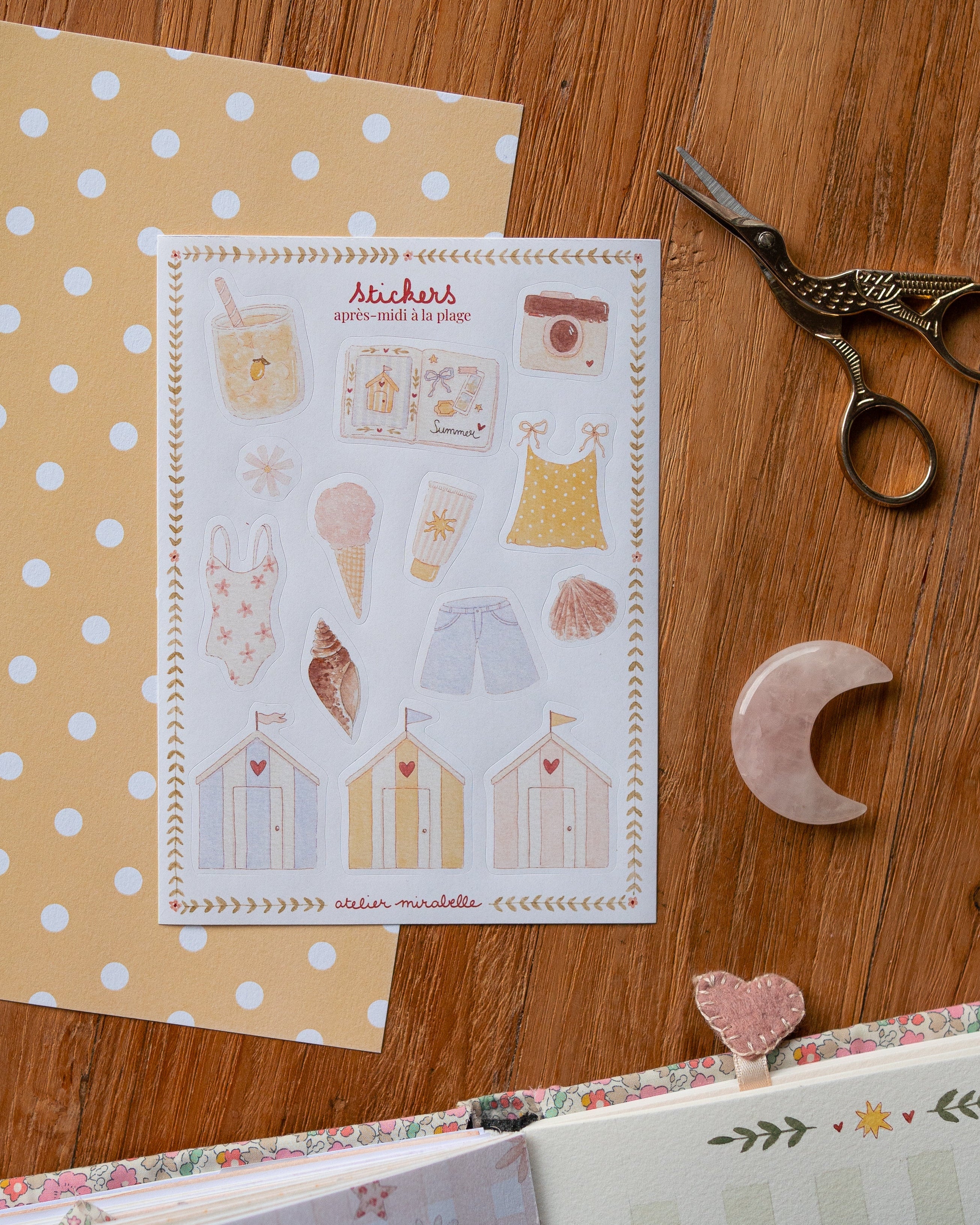 Pack 8 planches de stickers - collection printemps / été