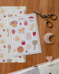 Planche de stickers - Recette aux fruits rouges
