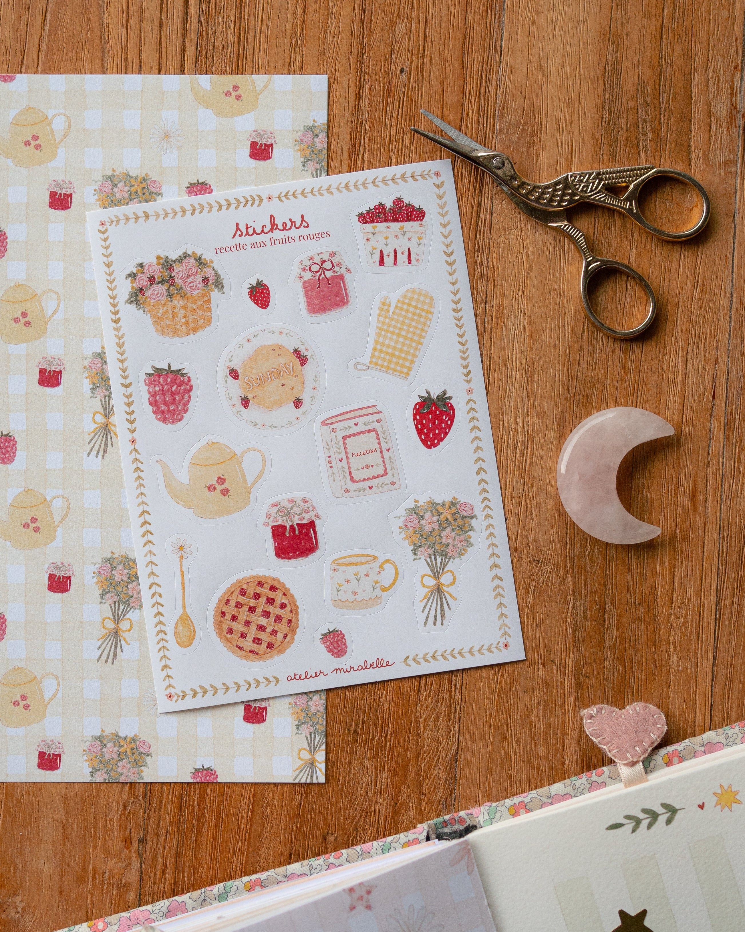 Pack 8 planches de stickers - collection printemps / été
